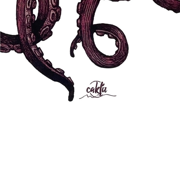 La Paz California Sur Graphic White T-Shirt, octopus- Size Large - Picture 5 of 12